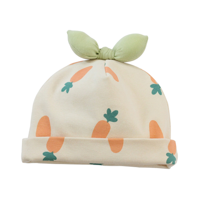独家原创胡萝卜蝴蝶结胎帽纯棉
