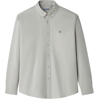 海澜之家纯棉外套款长袖休闲衬衫