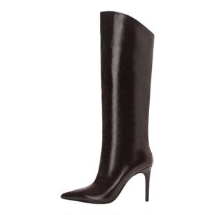 On feet& in love欧美风尖头细跟高筒靴女气质百搭复古长筒时装靴