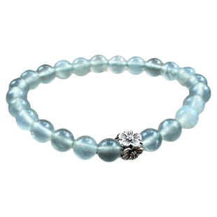 天然岫玉淡绿玉石手串男女款夏季清凉手链特价清货圆珠好货产地发