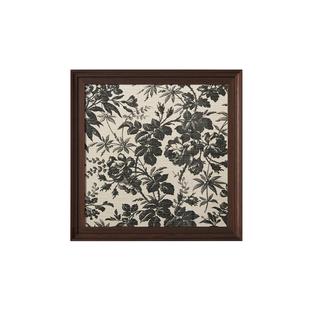 中古风玄关柜组合挂画复古花卉餐厅高级感壁画艺术卧室床头装饰画