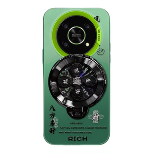 风生水起旋转支架适用荣耀X40GT手机壳X40竞速版全包ADTAN00文字防摔中国风高级感保护套Honor支点新款手机套