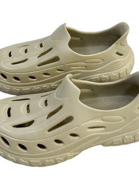 外贸夏季轻便厚底涉水沙滩洞洞鞋