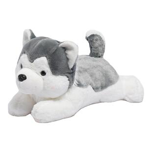 仿真哈士奇抱枕小狗安抚男生款床上睡觉枕头可爱毛绒玩具布娃娃女