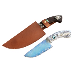 蛋白石匕首原石敲打水晶刀摆件未开封手工打造权利的游戏龙晶刀