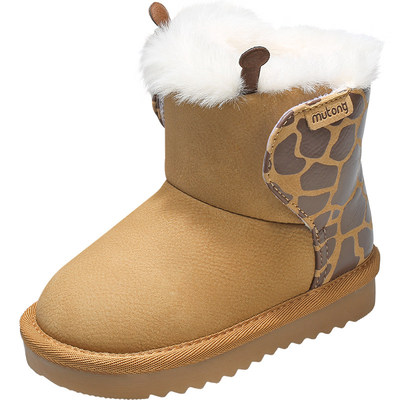 牧童儿童冬季加绒保暖雪地靴