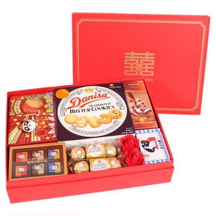 超大号 高级结婚喜糖礼盒装成品含糖 婚礼宾客伴手礼订婚提亲糖果