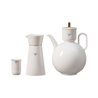 陶瓷酒杯白酒分酒器高级感家用中式酒具套装轻奢装酒盅小酒杯扎壶