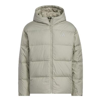 adidas阿迪达斯短款鸭绒连帽羽绒服男李现同款秋冬装外套KC2479
