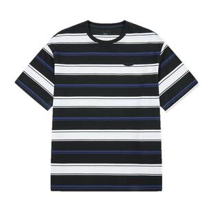 乔丹美式潮流条纹短袖T恤衫男2026夏季新款宽松oversize休闲上衣