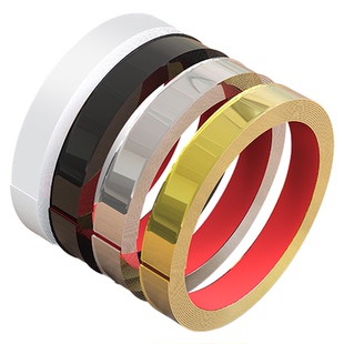 自粘PVC一字平板条收边条背景墙装饰条塑料封边条包边条金属收口