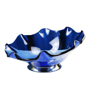 高端刺身盘海鲜姿造拼盘干冰鱼生玻璃自助餐展示凉菜盘水果沙拉盘