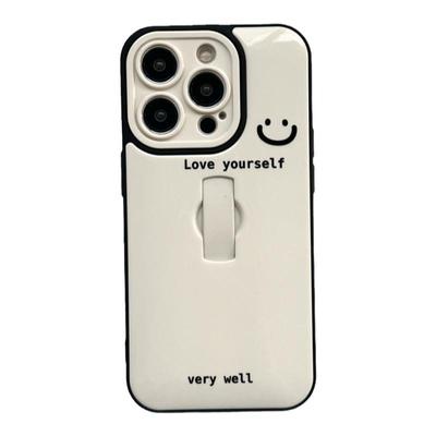 适用iPhone指环扣支架笑脸手机壳