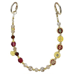 国潮暴富五路财神桃花咖琉璃京剧手机壳挂链聚财精致吊坠挂饰手腕手提高档大气可包包挂件钥匙扣时尚