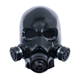 smitizen全包仿乳胶硅胶防毒面具A款窒息cos呼吸控制 乳胶衣面具