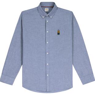 HAZZYS哈吉斯春夏男装休闲衬衣通勤外套上衣潮纯色长袖衬衫