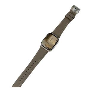 柔软小羊皮适用applewatchS11真皮表带简约荔枝纹苹果手表S10质感皮复古表带iwatch8/9/7/6/5/SE代小众腕带女