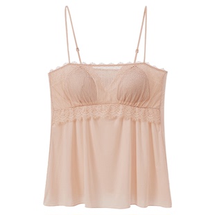 【慵懒吊带】伊维斯蕾丝吊带打底背心带胸垫性感家居服