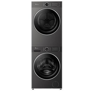 [纯平自由嵌]小天鹅洗烘套装10KG水魔方滚筒洗衣机烘干机628PLUS