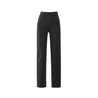 逸阳高腰加绒不易掉色九分直筒裤