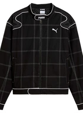 PUMA彪马保暖夹棉服夹克冬装男女上衣线条设计外套 632163-01