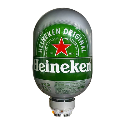 8月产荷兰原装进口喜力胶囊啤酒8L桶装Heineken商用太空舱胶囊