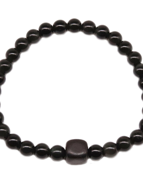 天然黑曜石手链女韩版简约个性