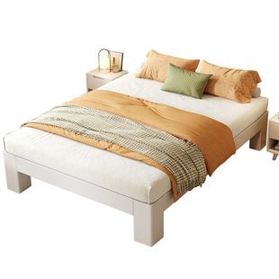 全实木床无床头榻榻米床家用民宿1.5米双人床矮床可定制排骨架床