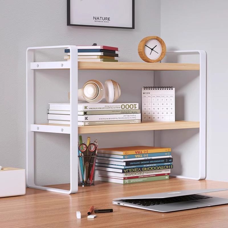 置物架桌面收纳多层书架学生电脑桌柜置物架办公室分层子桌上