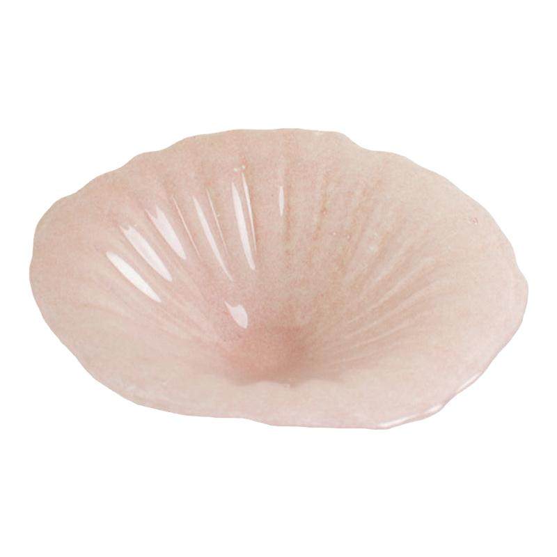 简约田园粉色琉璃干果盘装饰品