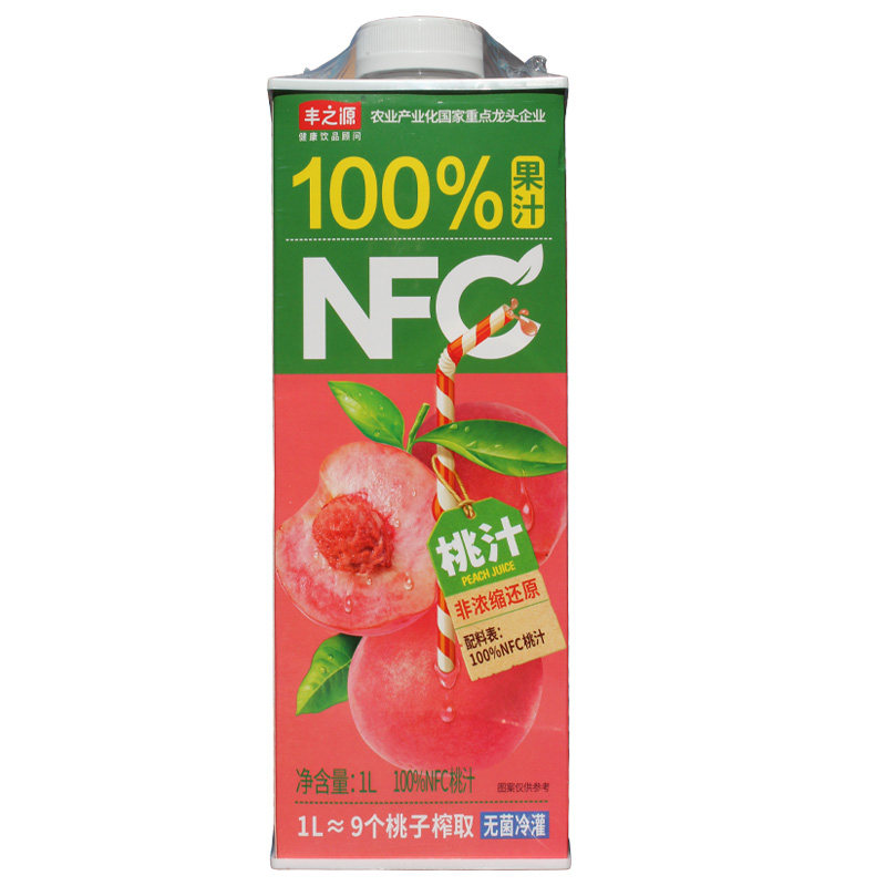 丰之源100%NFC桃汁冷灌1L桶装
