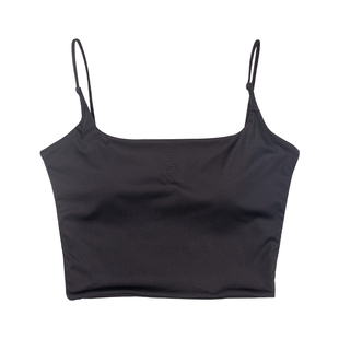 诗意花朵古典舞吊带花芯背心吊带带胸垫黑色背心内衣修身舞蹈内搭