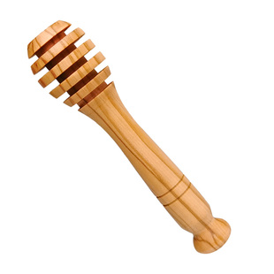 集公度意大利橄榄木蜂蜜棒实木取蜜果酱专用整木制作一体无漆无蜡