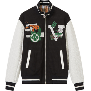 ZOUK欧美高街复古学院派拼接设计感刺绣夹克外套男潮牌棒球服上衣