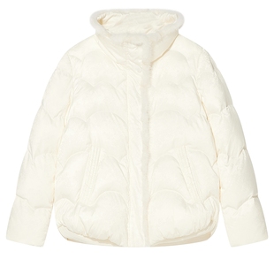 【新中式】Goodland美地女装冬时尚水貂毛条700蓬国风提花羽绒服