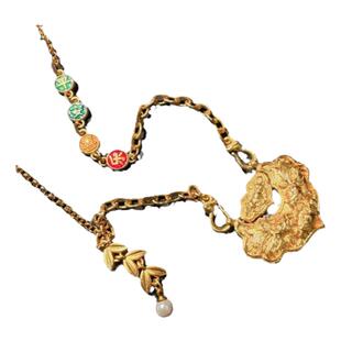 酒渍玫瑰蛋形宝石戒指 法拉赫 镀18K金 胭脂洋红锆石缠绕戒指叠戴