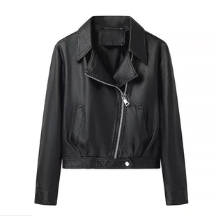 正品高级感短款小皮衣外套女秋装2025新款超好看小个子夹克上衣潮