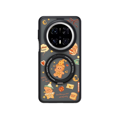 MASFEIL × 熊仔星星适用华为mate80pro手机壳新款Pura70pro磁吸支点mate60支架Fo5全包好看mt70por+高级感套