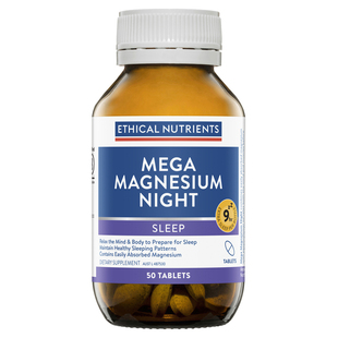 澳洲进口益嘉恩夜安镁片 双甘氨酸助眠睡眠片EthicalNutrients