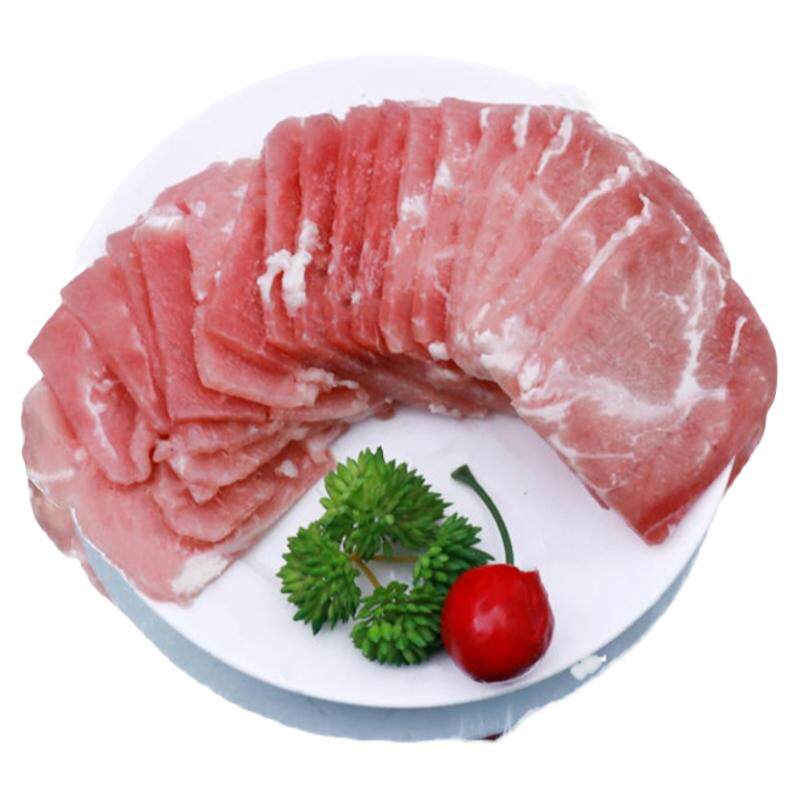 海一郎原味猪肉片20斤冷冻新鲜去皮精瘦肉片猪后腿肉切片商用食材