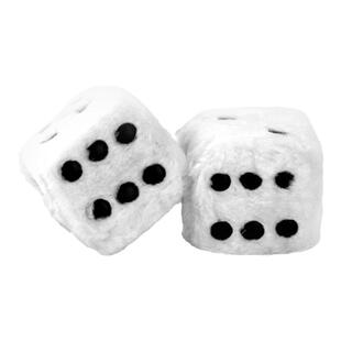 汽车后视镜挂件hellaflush iacro毛绒骰子挂饰车载吊坠饰车内饰品