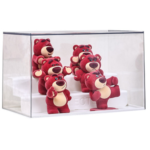 草莓熊盲盒展示架收纳泡泡玛特手办展示柜家用高透明亚克力展示盒