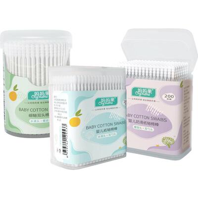 妈妈果新生儿超细螺旋小棉签