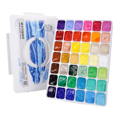 温莎牛顿丙烯颜料果冻套装42色80ml艺考美术生专用丙烯补充装袋装小盒装防水防晒不掉色初学者画画丙烯画颜料