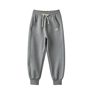 180青少年加绒卫裤 男童收口一体绒保暖长裤 儿童校服裤子 中大童