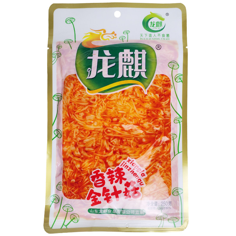 龙麒香辣金针菇250g开袋即食凉菜