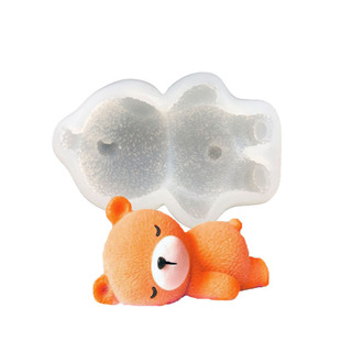 瞌睡熊模具硅胶趴趴巧克力翻糖生日蛋糕布丁慕斯装饰插牌烘焙工具