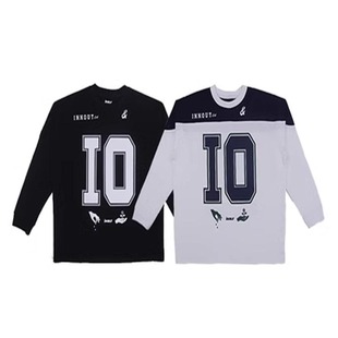 INNOUT LAB美式复古街头冰球服纯棉宽松运动秋冬3M反光印花卫衣男