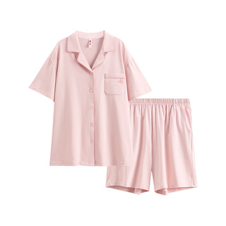 【香菇来了】芬腾情侣家居服短袖男士夏季睡衣女套装