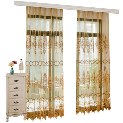 欧式风落地百搭窗帘现代大气高档